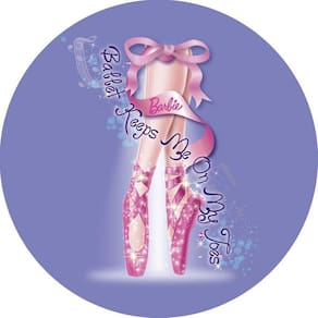 Painel Redondo 3D Sublimado Barbie Frd-3846