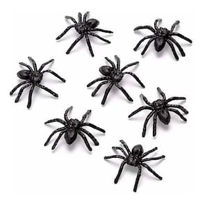 Mini Aranha De Plástico 25 Uni Festa Decoração
