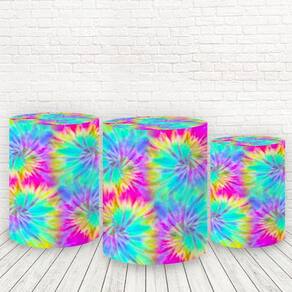 Trio De Capas Cilindros 3D Sublimado Tie Dye Fcc-040