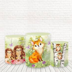 Trio De Capas Tecido Sublimado 3D Bosque Fcc-551