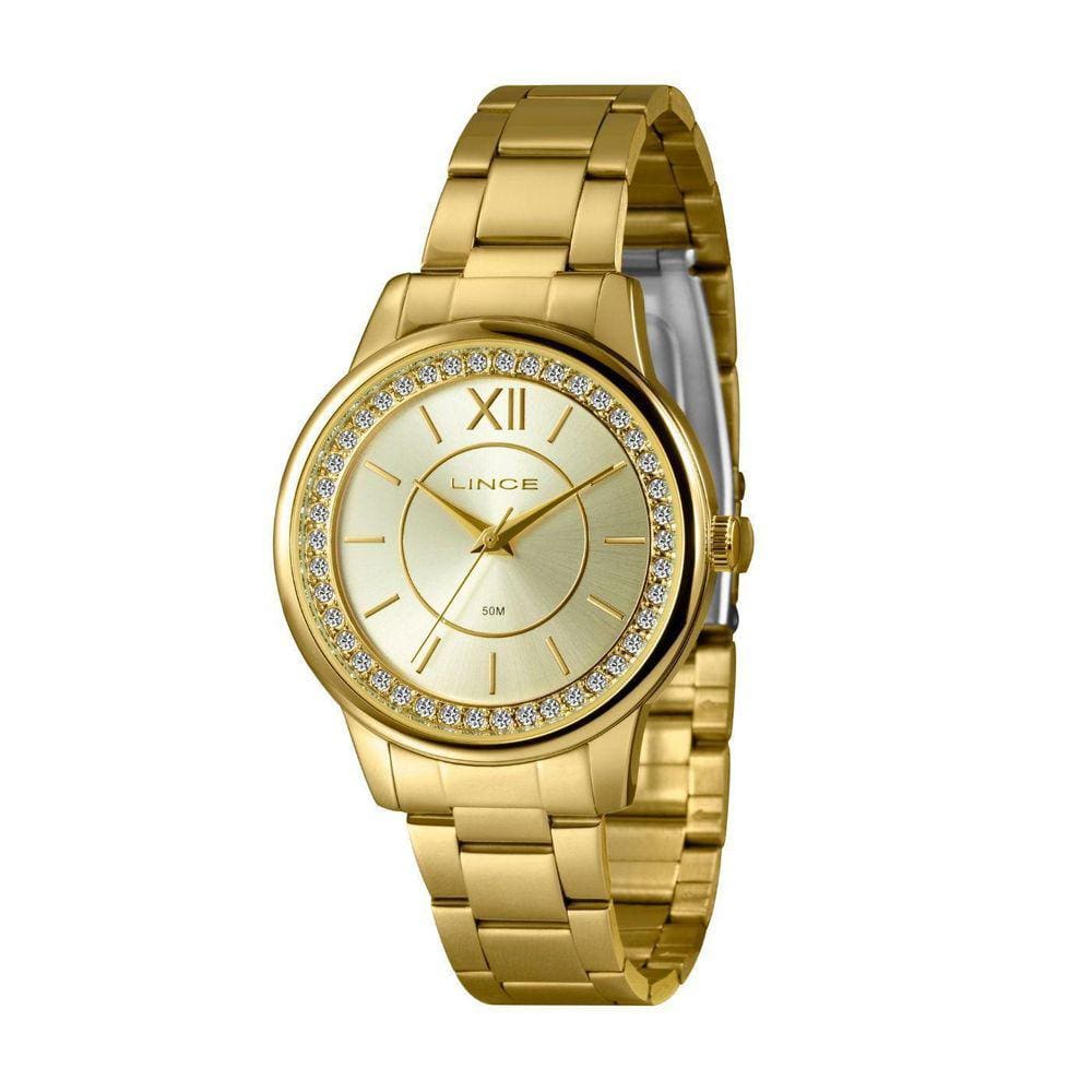 Relógio Lince Feminino Dourado Lrgj158L C3Kx