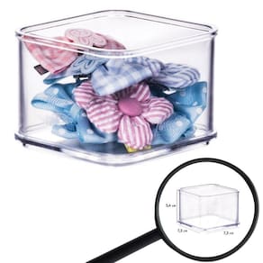Organizador de plástico acrílico 7,3 x 7,3 x 5,45 cm H1 Plasutil ref.15433