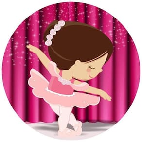 Painel Redondo 3D Sublimado Bailarina Frd-1030