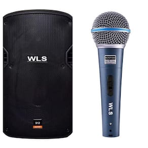 Caixa Acústica WLS S12 Ativa com Bluetooth + Microfone M58A