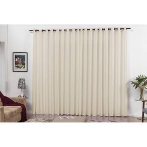 Cortina Quarto E Sala 2,00X1,80 Com Ilhos Para Varão Palha