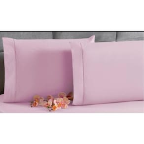 Kit 8 Fronha Avulsa Percal 200 Fios Ponto Palito Rosa