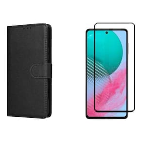 Capa Case Carteira Flip+Película Samsung Galaxy M54 Preto