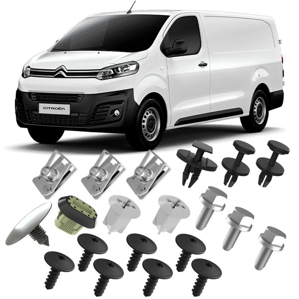 Kit Grampos Presilhas Parafusos Buchas Parabarro Jumpy 2018 2019 2020 2021 2022 2023