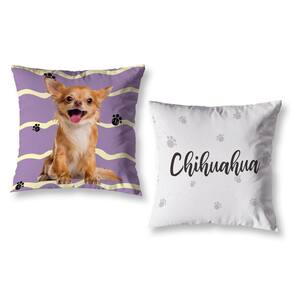 Kit 2 Almofadas Cheias 40Cm X 40Cm Estampadas Chihuahua
