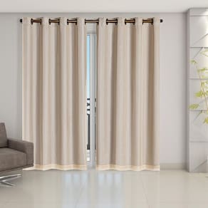 Cortina Blackout Voil 2,80 X 2,30 Sala Quarto Blecaute Avelã