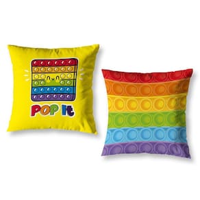 Kit 2 Capas De Almofada Estampadas Infantil 40 X 40 Pop It