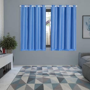 Cortina Blackout Voil 2,80 X 1,60 Sala Quarto Blecaute Azul