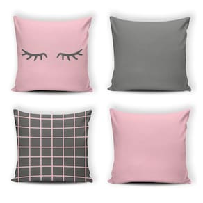 Kit 4 Capas De Almofada Modern Print 42 Cm X 42 Cm - 064