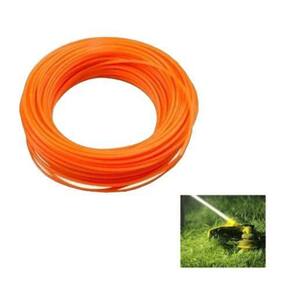 Fio Nylon Roçadeira Quadrado Cortador Grama 5 Metros 2,7Mm