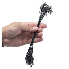 Kit 30 Leader Chicote Pesca Empate Girador + Snap N-9 Black
