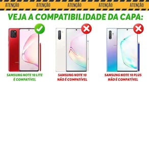 Capa protetora anti-impacto p/ Galaxy Note 10 Lite - preto