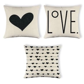 Kit 3 Capas De Almofada Em Linho Linen Print 42X42 - 006