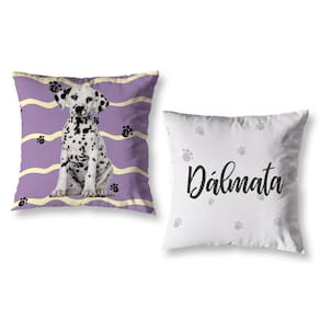 Kit 2 Almofadas Cheias 40Cm X 40Cm Estampadas Dalmata