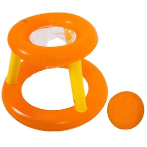 Cesta De Basquete Inflável Flutuante Piscina Bola Infantil
