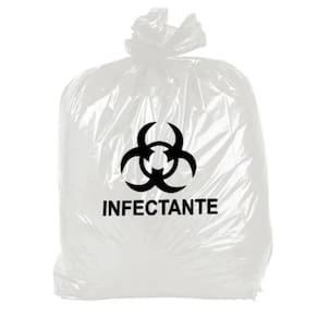 Saco Lixo Hospitalar Branco Leitoso 50 Litros C/100 Unidade