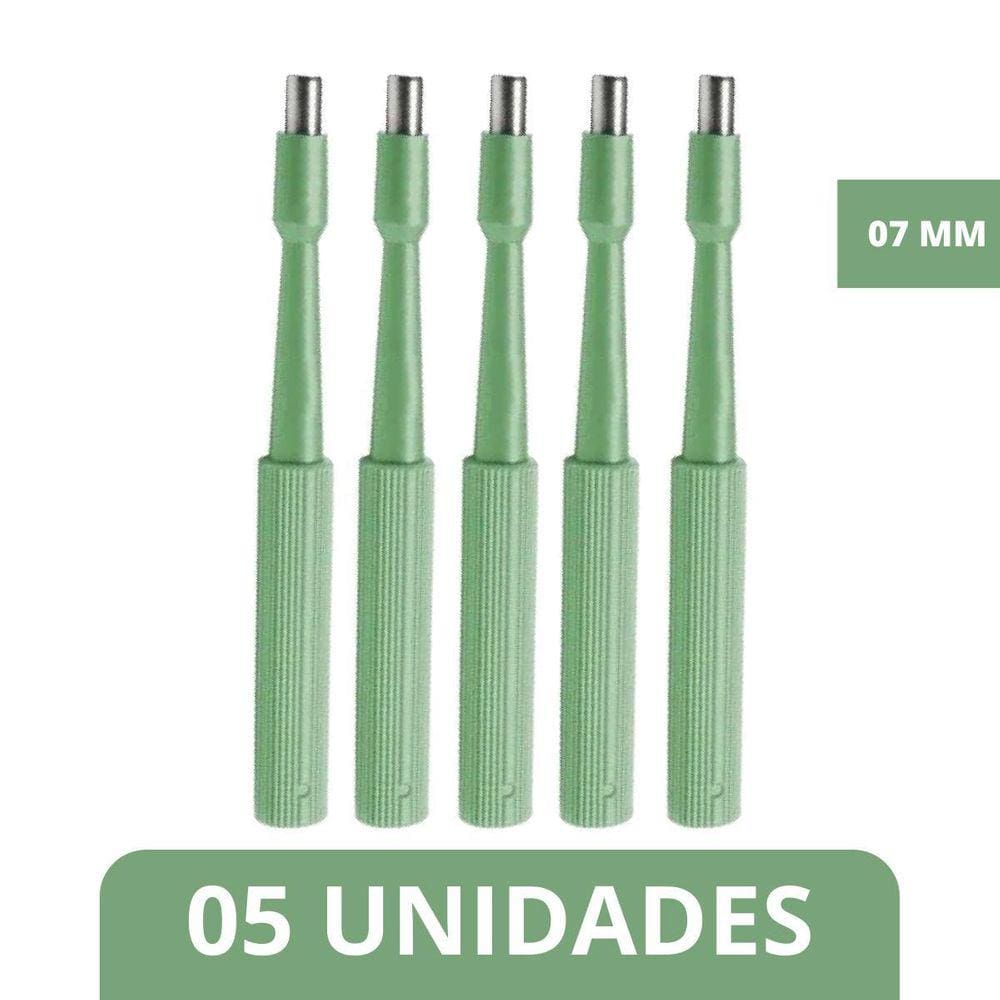 Kit 5 Punch Dermatológico Estéril Descartável 7Mm