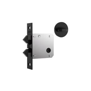 Fechadura Porta Correr Banheiro Wc Stam 1006S Preta Preto