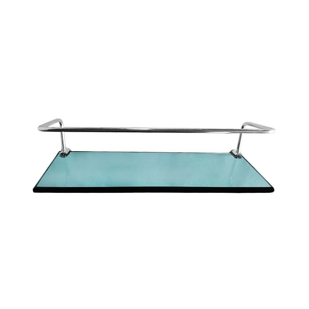 Prateleira De Vidro Com Proteção 10X50 Verde