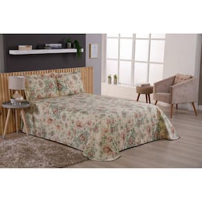 Jogo De Cama Cobre Leito Queen 3 Peças Margarida