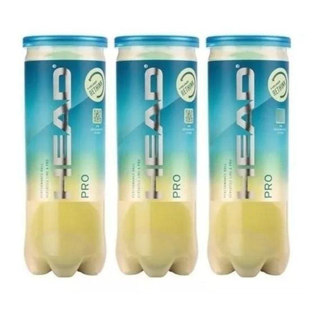 Bola De Tênis Head Pro Pack C/3 Tubos