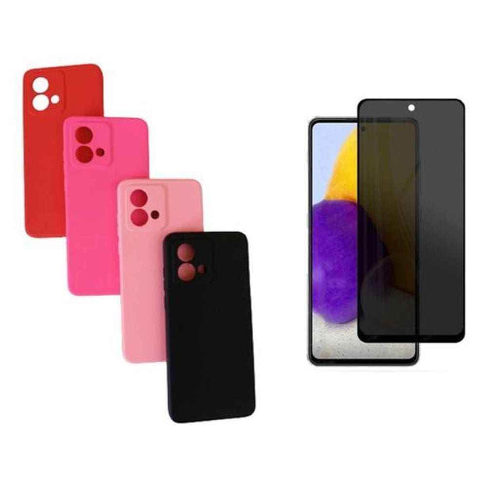 Capa Moto G84 Roxo + Película Privativa