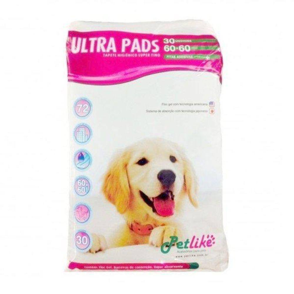 Tapete Higiênico Ultra Pads Super 30 Unidades 60X60 Petlike
