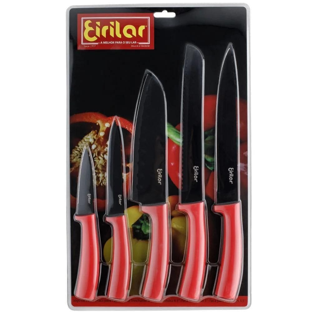 Conjunto De Facas 5 Peças Black - Eirilar