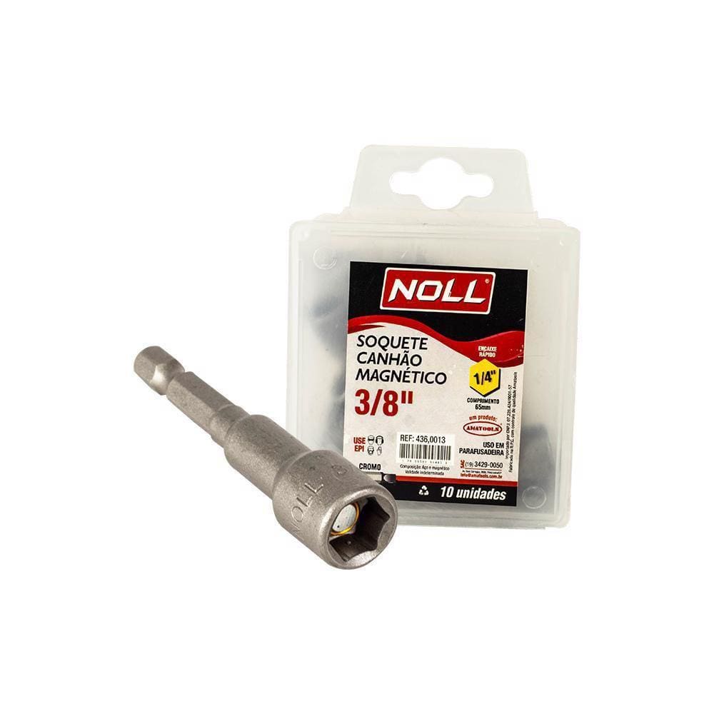 Soquete Canhão Magnético 3/8`` X 65 10 Peças 436,0013 - Noll