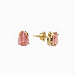 Brinco Ouro 18k Turmalina Pink - Amor e Cura