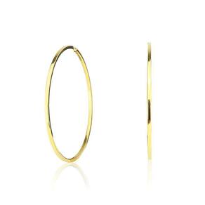Brinco Argola Fio 3,5 Cm Ouro 18K