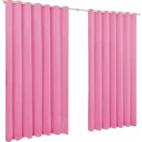 Cortina De Microfibra 5,00X2,50 Rosa Ilhós Cromado Quadrado.