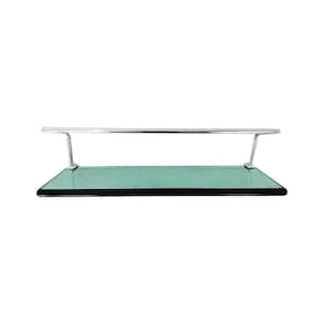 Vidro Verde Lapidado 30x10 cm c/ Proteção em Alumínio