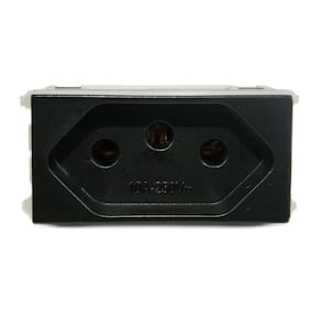 Modulo Tomada de Energia 2P+T Refinatto 10A Weg Preto