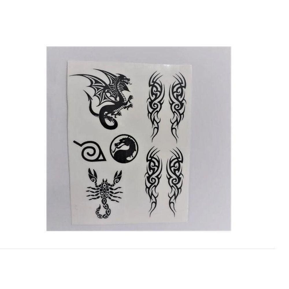 Cartela Mista Tatuagem Temporária