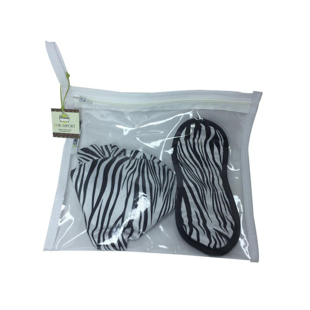 Kit Zebra Touca + Máscara Olhos