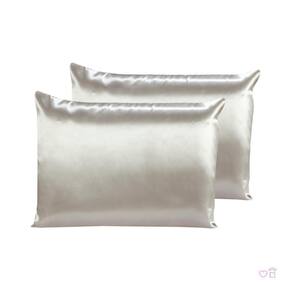 Kit 02 Fronhas De Cetim Antifrizz 50X70 Cabelo Champagne