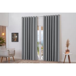 Cortina Blackout Cinza Bloqueia Luz 5,00 X 2,80 28 Ilhóses