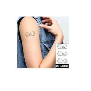 Tatuagem Temporaria Amor Elefante Carinhoso