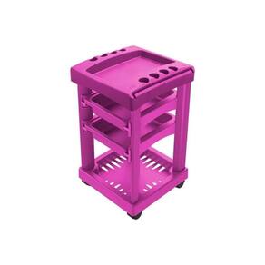 Carrinho Auxiliar Para Manicure 2 Bandejas Muso Pink
