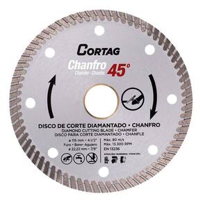 Disco Corte Diamantado Para Chanfro 45º 115Mm Turbo Cortag