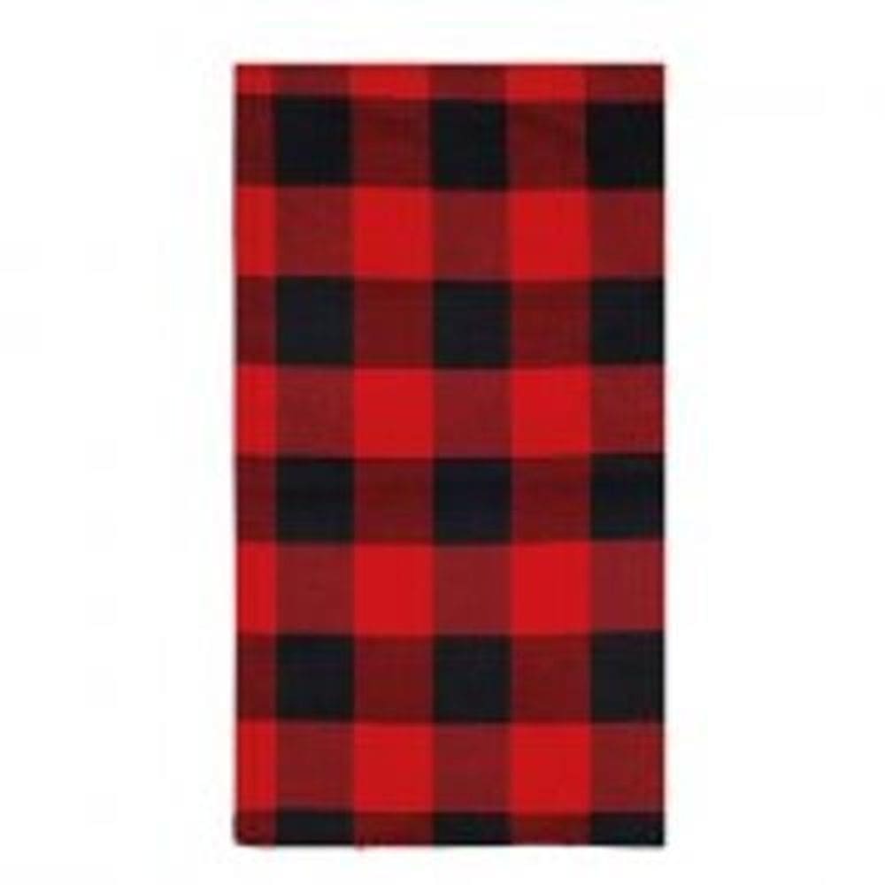 Toalha Caminho De Mesa Xadrez Vermelho/Preto 140X40Cm Natal