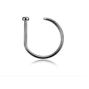 Piercing Argola Titânio D-Ring Nariz 8 Mm Prateado