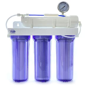 Filtro Osmose Reversa Deionizador 100Gpd Aquario + Manometro