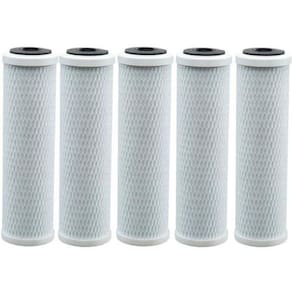 Kit 5 Refil Filtro 9.3/4 Carbon Block Carvão Ativado Carcaça