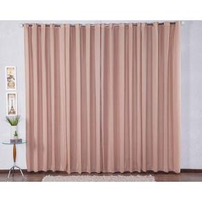 Cortina De Malha 200X160 Com Ilhós Sala De Jantar - Avelã